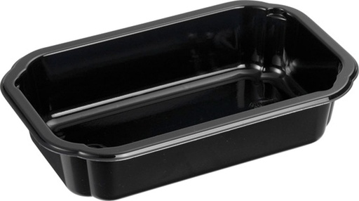 [157356] Duni Tray Small CPET Bk 1-comp 160x103x35 / 750st/ds