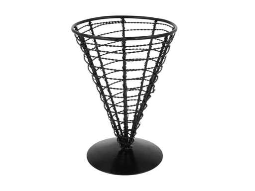 [161.34] Basket 12,8x18cm Black Steel (per stuk)