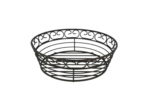 [161.40] Basket 20,3x6,3cm Black steel (per stuk)