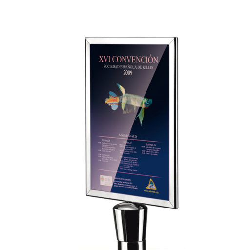 [162.95] Additional Notice Board (Formaat A4) Silver/Stainless Steel / Geschikt voor artikel 162.94 (per stuk)