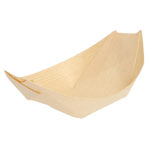 [165.58] Schaaltje boot hout / Pine flakes 9x6x1,5cm (100st/pak)