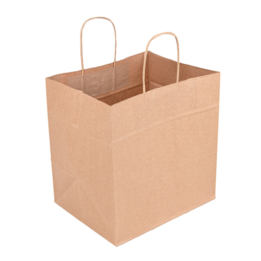 [167.15] SOS Bag with handles Traiteur 26+20x27cm Natural Kraft 90GSM (250st/doos)