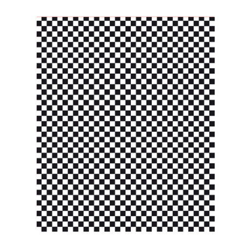 [169.10] Burger Wrapping Paper Greaseproof "Fitipaldi" 32GSM 28x34cm black check (1000st/pak)