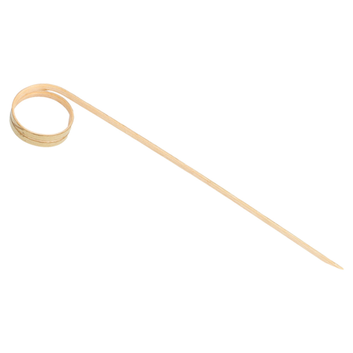 [170.99] Prikkers bamboe met krul/spiral 120mm (100st/pak)