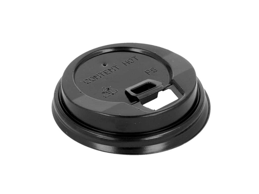 [179.13] Coffee cup lid Zwart PS voor 120ml (100st/pak)