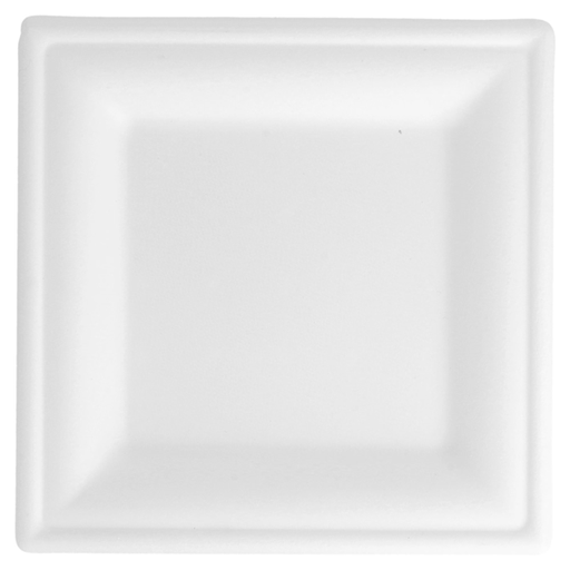 [179.19] Bord vierkant 16cm (Bagasse / White Cellulose) 50st/pak
