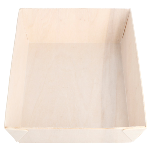 [180.57] Lunch container 18x13x4CM Natural wood (50st/pak)
