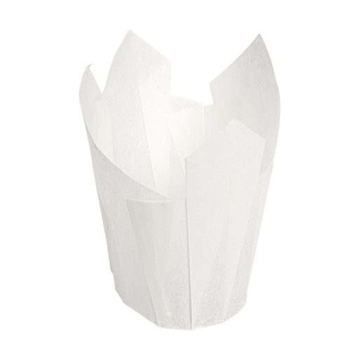 [180.64] Muffin Cup - Tulip - white 11x11x3cm (6,5cm depth) (200st/pak)