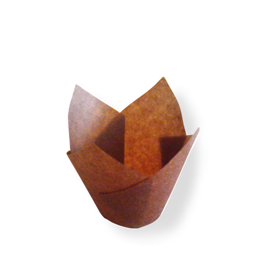 [180.67] Muffin Cup - Tulip - Brown 11x11x3cm (6,5cm depth) (200st/pak)