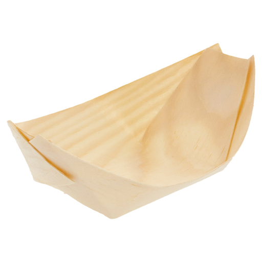 [183.02] Schaaltje boot hout / Pine flakes 14x8x2cm (100st/pak)