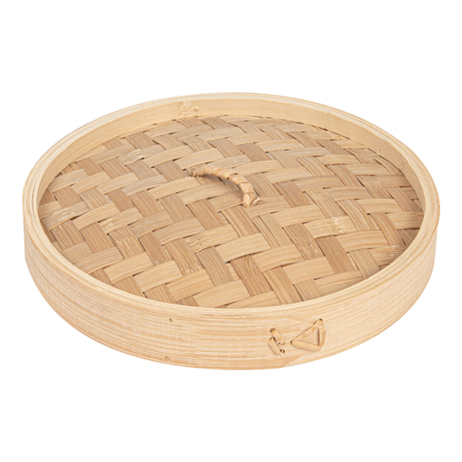 [183.07] Maxi Dim-Sum lids Diam. 20cm x 3 cm Natural Bamboo (per stuk)