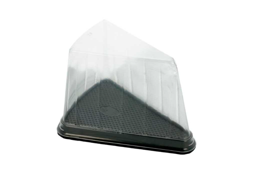 [183.54] PET Clear Triangular Container (Taartpunt) 12,4x8,75x8,2cm (300st/ds)