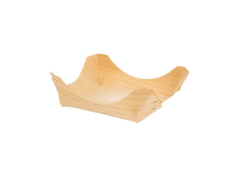 [191.87] Houten Bakje 10x10x3,5cm Amuse (100st/pk)