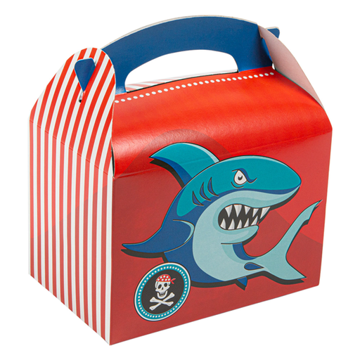 [194.98] Gable Box - Children Box - Design "Pirate/Shark" 17x16x10cm 50pcs/pk