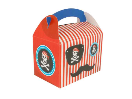 [194.98] Gable Box - Children Box - Design "Pirate/Shark" 17x16x10cm 50pcs/pk