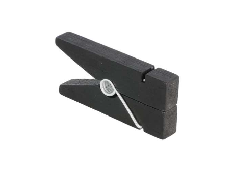 [196.93] Houder/Knijper (hout/zwart) voor Mini Blackbord 1,3x3,8x8,3(h)cm (12st/pak)