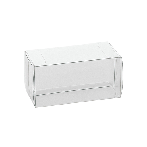 [198.08] Clear plastic container for macarons / baking case 8x5x5cm (per stuk)