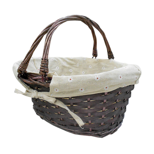 [200.12] Basket / Ovalen mand met handles Plum Wicker 36x25x15/28cm  (per stuk)