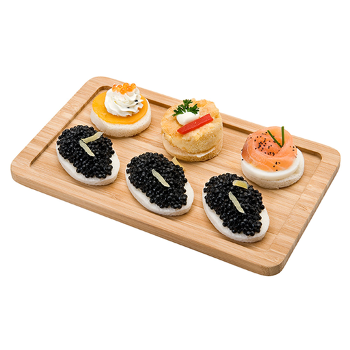 [205.88] Tray/Plateau Wood/Hout 20,5x12,5x1cm (Per stuk)